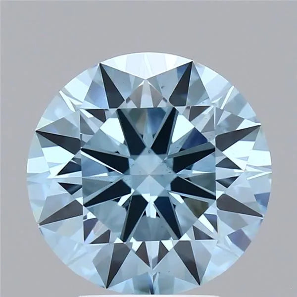 3.83ct Round Lab Grown Diamond (Colour Fancy Intense Blue, Clarity VS2, Cut ID, IGI Certified)