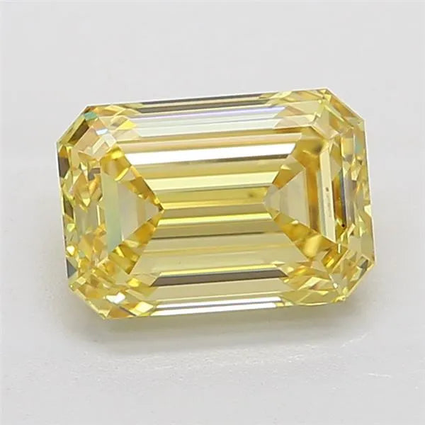 3.84ct Emerald Lab Grown Diamond (Colour Fancy Intense Yellow, Clarity VVS2, IGI Certified)