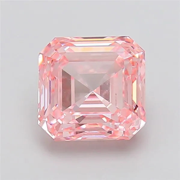 3.85ct Asscher Lab Grown Diamond (Colour Fancy Intense Pink, Clarity VVS2, IGI Certified)