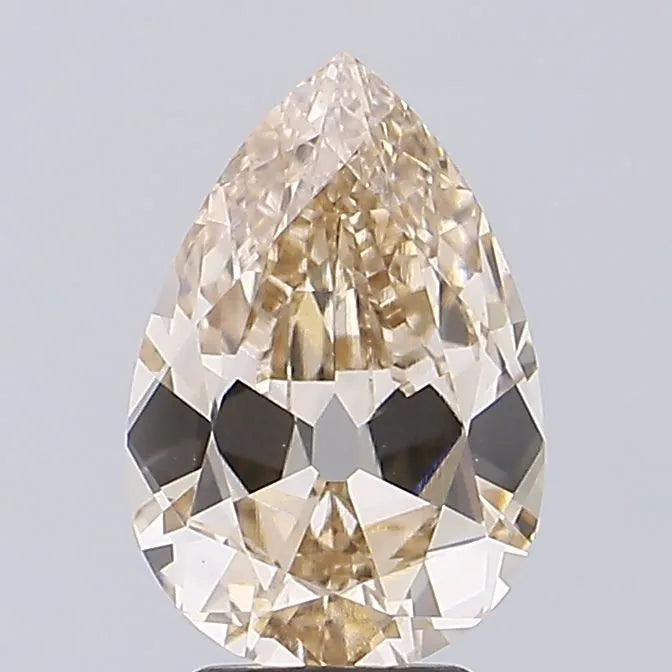 3.85ct Pear Lab Grown Diamond (Colour Fancy Light Brown, Clarity VS1, IGI Certified)
