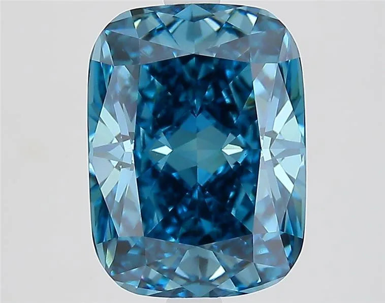 3.86ct Cushion modified Lab Grown Diamond (Colour Fancy Vivid Blue, Clarity VS1, IGI Certified)