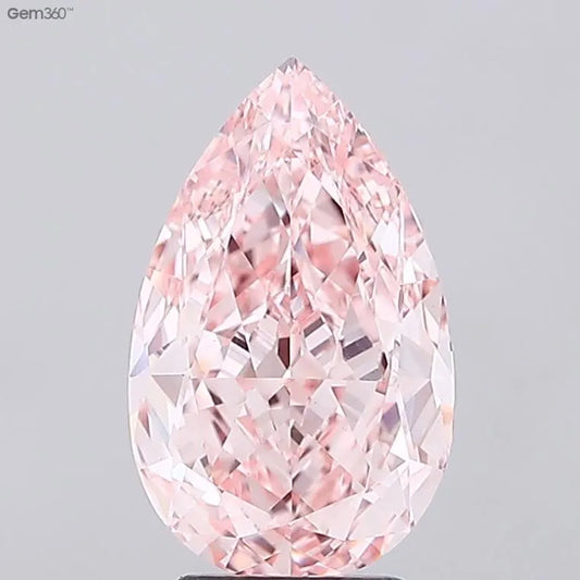 3.86ct Pear Lab Grown Diamond (Colour Fancy Vivid Pink, Clarity VS1, IGI Certified)