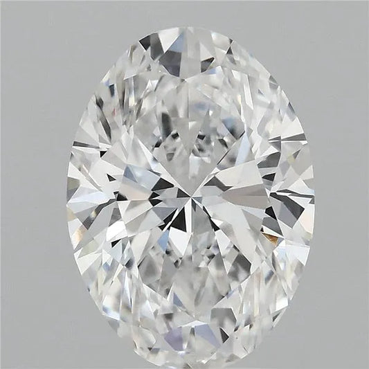 3.87ct Oval Lab Grown Diamond (Colour D, Clarity VVS1, IGI Certified)