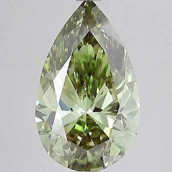 3.88ct Pear Lab Grown Diamond (Colour Fancy Vivid Green, Clarity VS1, IGI Certified)