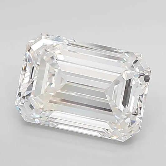 3.90ct Emerald Lab Grown Diamond (Colour D, Clarity IF, Cut EX, IGI Certified)