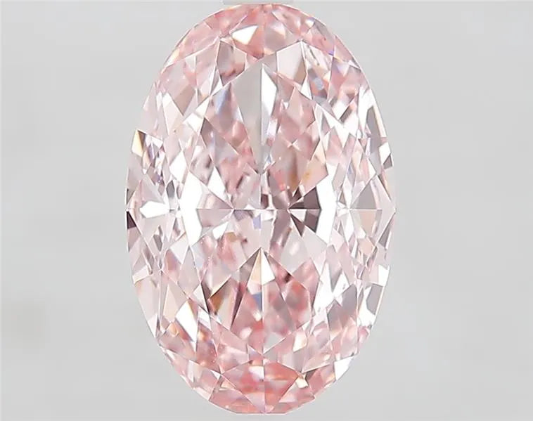 3.90ct Oval Lab Grown Diamond (Colour Fancy Vivid Pink, Clarity VVS2, IGI Certified)