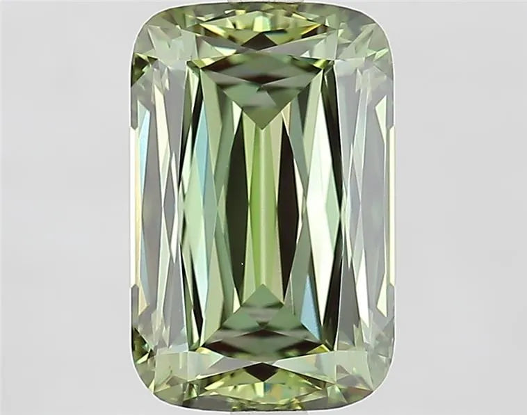 3.91ct Cushion modified Lab Grown Diamond (Colour Fancy Vivid Green, Clarity VVS2, IGI Certified)