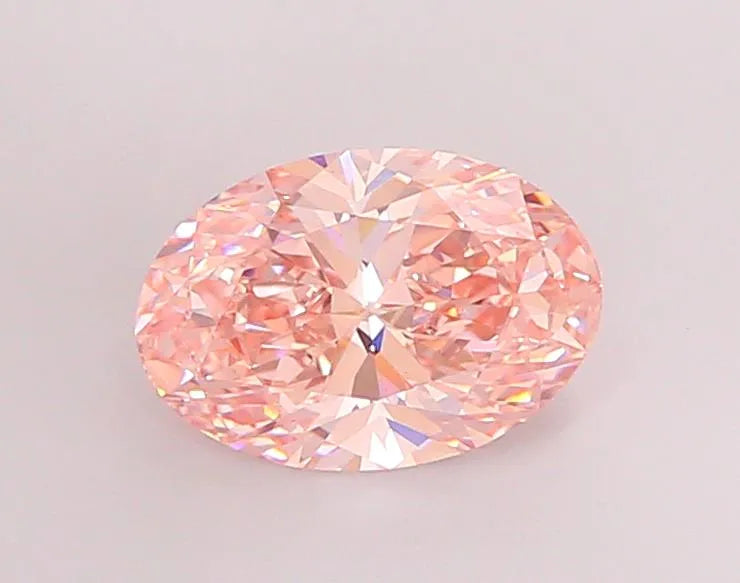 3.91ct Oval Lab Grown Diamond (Colour Fancy Vivid Pink, Clarity VS1, IGI Certified)