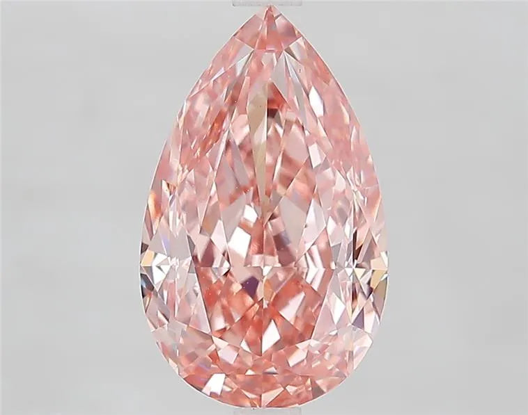 3.91ct Pear Lab Grown Diamond (Colour Fancy Intense Pink, Clarity VVS2, IGI Certified)