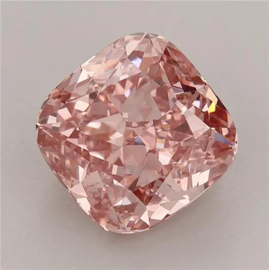 3.92ct Cushion modified Lab Grown Diamond (Colour Fancy Vivid Pink, Clarity VS1, IGI Certified)