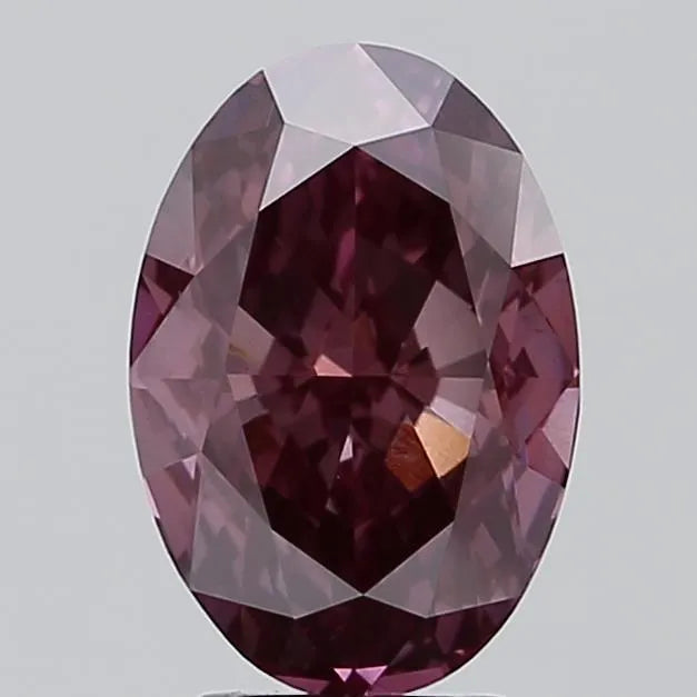 3.93ct Oval Lab Grown Diamond (Colour Fancy Deep Pink, Clarity VS2, IGI Certified)