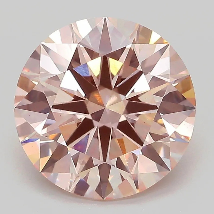3.93ct Round Lab Grown Diamond (Colour Fancy Pink, Clarity VS1, Cut ID, IGI Certified)
