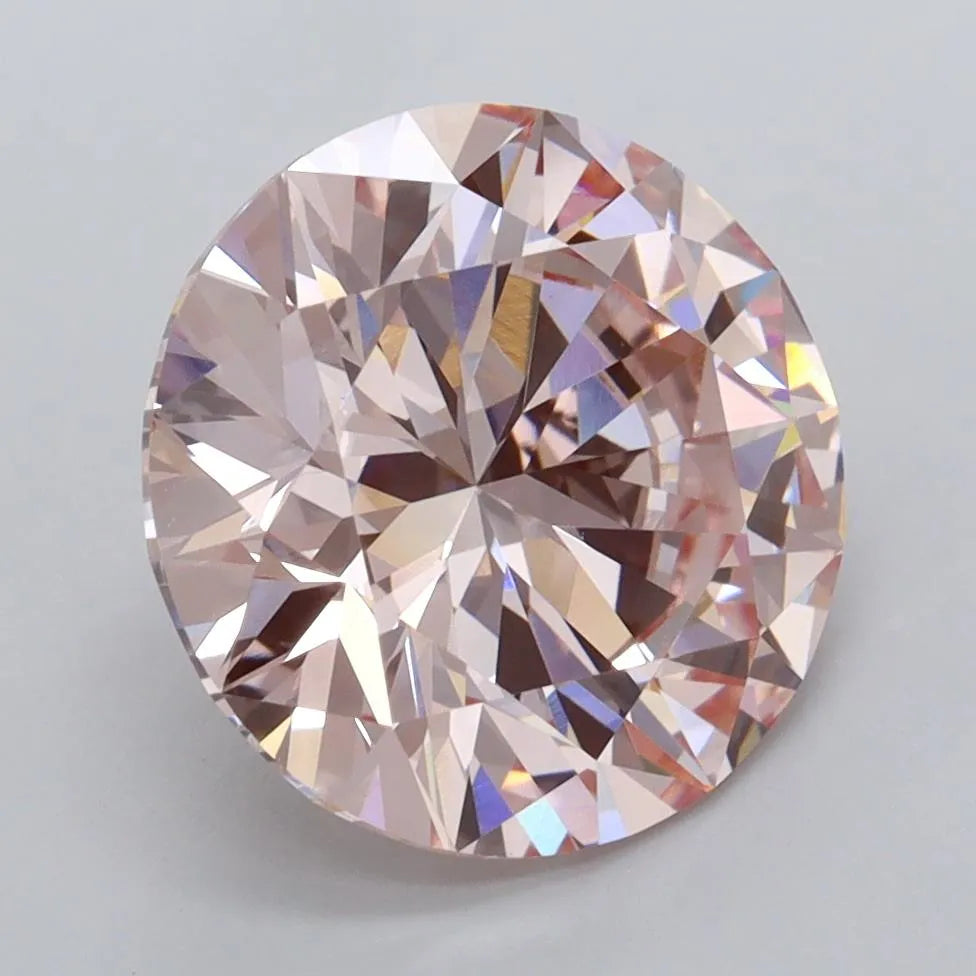 3.94ct Round Lab Grown Diamond (Colour Fancy Pink, Clarity VVS2, Cut ID, IGI Certified)