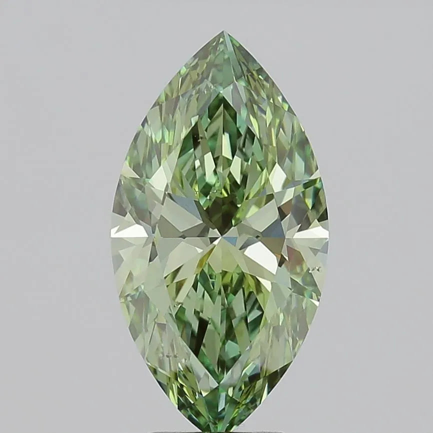 3.95ct Marquise Lab Grown Diamond (Colour Fancy Vivid Green, Clarity VS2, IGI Certified)