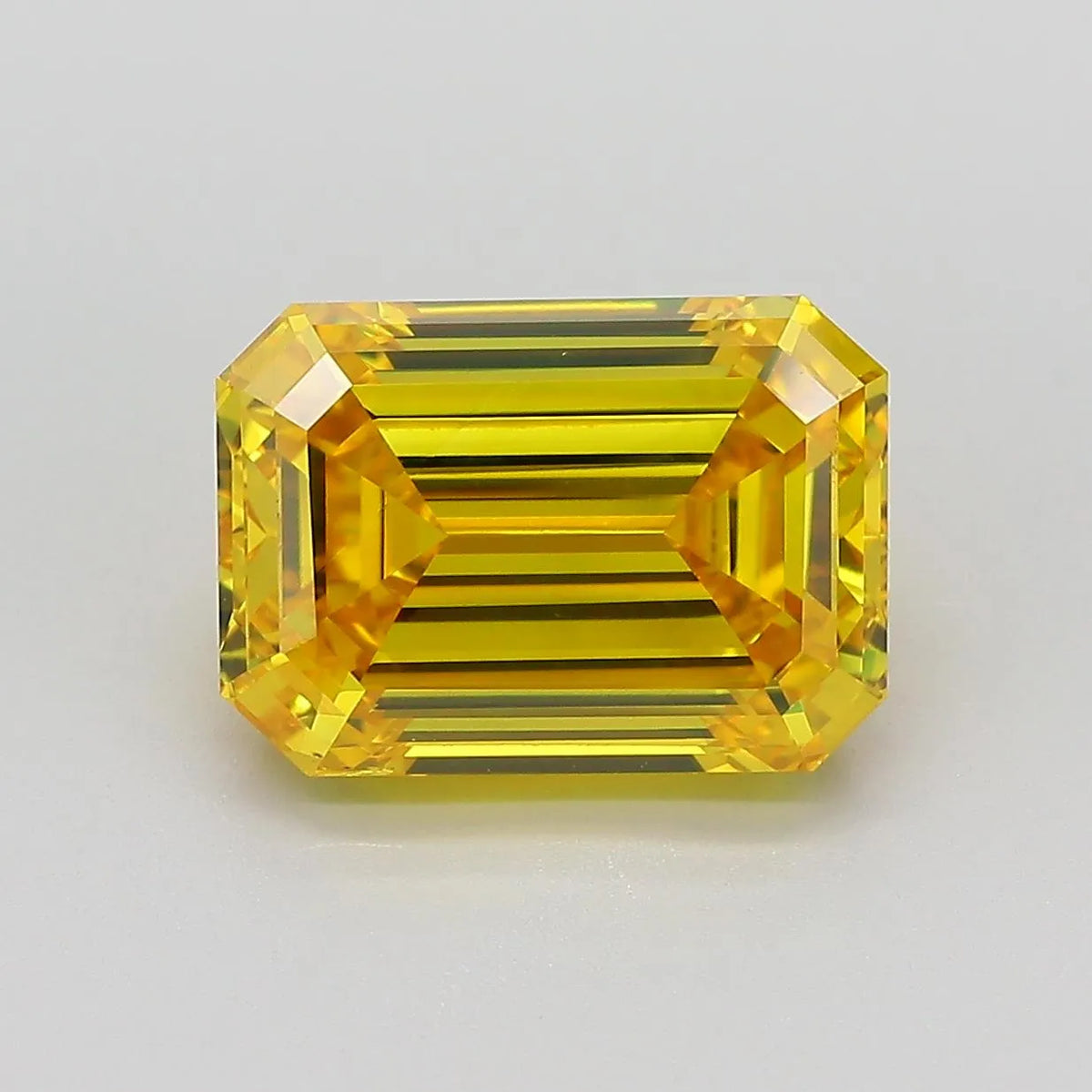 3.96ct Emerald Lab Grown Diamond (Colour Fancy Vivid Yellow, Clarity VS2, Cut EX, IGI Certified)