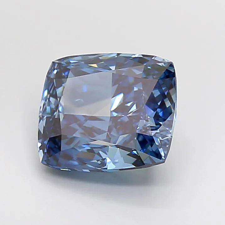 3.97ct Cushion modified Lab Grown Diamond (Colour Fancy Vivid Blue, Clarity VVS1, IGI Certified)