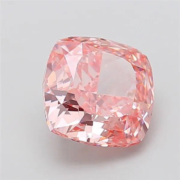 3.99ct Cushion modified Lab Grown Diamond (Colour Fancy Vivid Pink, Clarity VS1, IGI Certified)