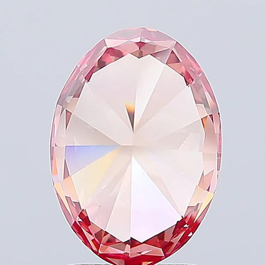 3.04ct Oval Lab Grown Diamond (Colour Fancy Vivid Pink, Clarity VS1, IGI Certified)