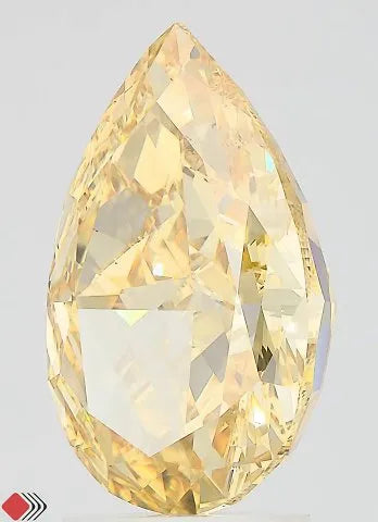 3.50ct Pear Lab Grown Diamond (Colour Fancy Vivid Yellow, Clarity VS1, IGI Certified)