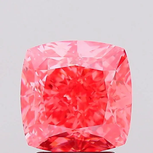3.02ct Cushion modified Lab Grown Diamond (Colour Fancy Vivid Pink, Clarity SI1, IGI Certified)