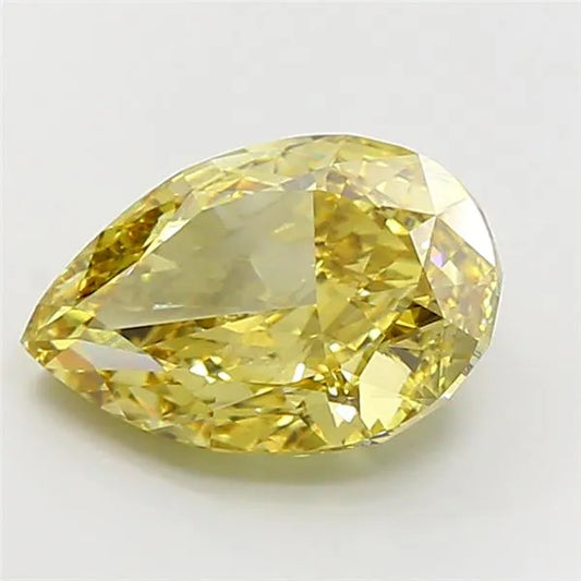 7.54ct Pear Lab Grown Diamond (Colour Fancy Intense Yellow, Clarity VVS2, IGI Certified)