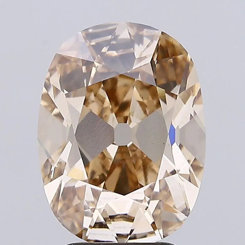 4.00ct Cushion brilliant Lab Grown Diamond (Colour Fancy Light Yellowish Brown, Clarity VS1, IGI Certified)
