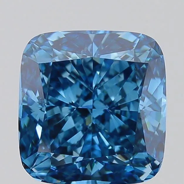 4.00ct Cushion modified Lab Grown Diamond (Colour Fancy Vivid Blue, Clarity VVS2, IGI Certified)
