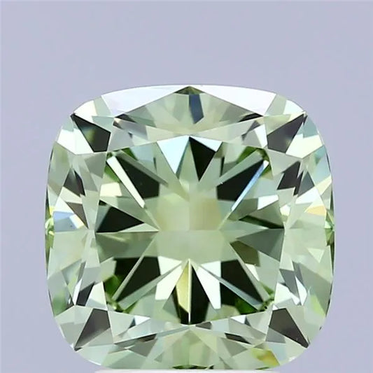 4.00ct Cushion modified Lab Grown Diamond (Colour Fancy Vivid Green, Clarity VS2, IGI Certified)