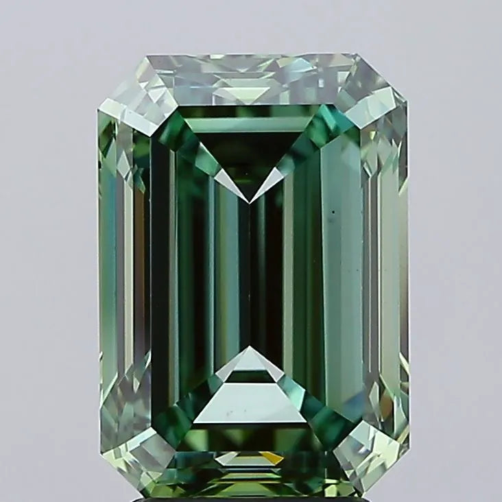 4.00ct Emerald Lab Grown Diamond (Colour Fancy Vivid Green, Clarity VS1, IGI Certified)