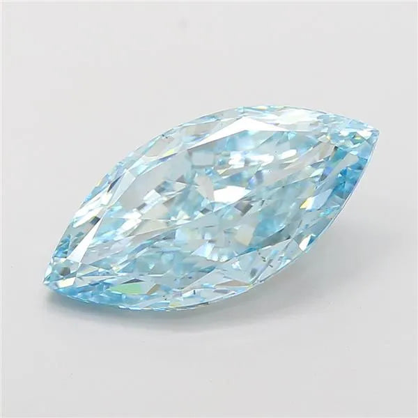 4.00ct Marquise Lab Grown Diamond (Colour Fancy Vivid Blue, Clarity VS1, IGI Certified)