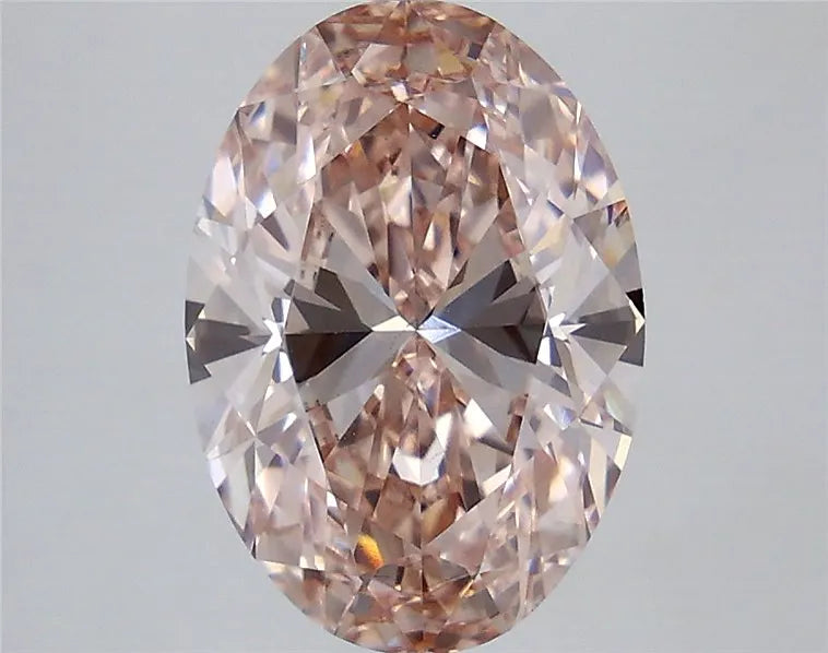 4.00ct Oval Lab Grown Diamond (Colour Fancy Intense Pink, Clarity VS2, IGI Certified)