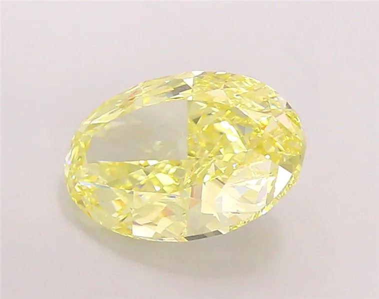 4.00ct Oval Lab Grown Diamond (Colour Fancy Intense Yellow, Clarity VS1, IGI Certified)