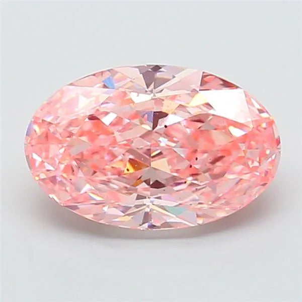4.00ct Oval Lab Grown Diamond (Colour Fancy Vivid Pink, Clarity SI1, IGI Certified)
