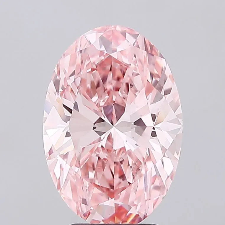 4.00ct Oval Lab Grown Diamond (Colour Fancy Vivid Pink, Clarity VS1, IGI Certified)