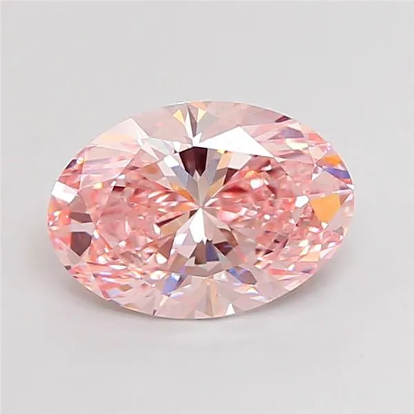 4.00ct Oval Lab Grown Diamond (Colour Fancy Vivid Pink, Clarity VS2, IGI Certified)