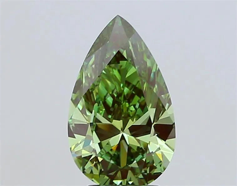 4.00ct Pear Lab Grown Diamond (Colour Fancy Vivid Green, Clarity VS1, IGI Certified)