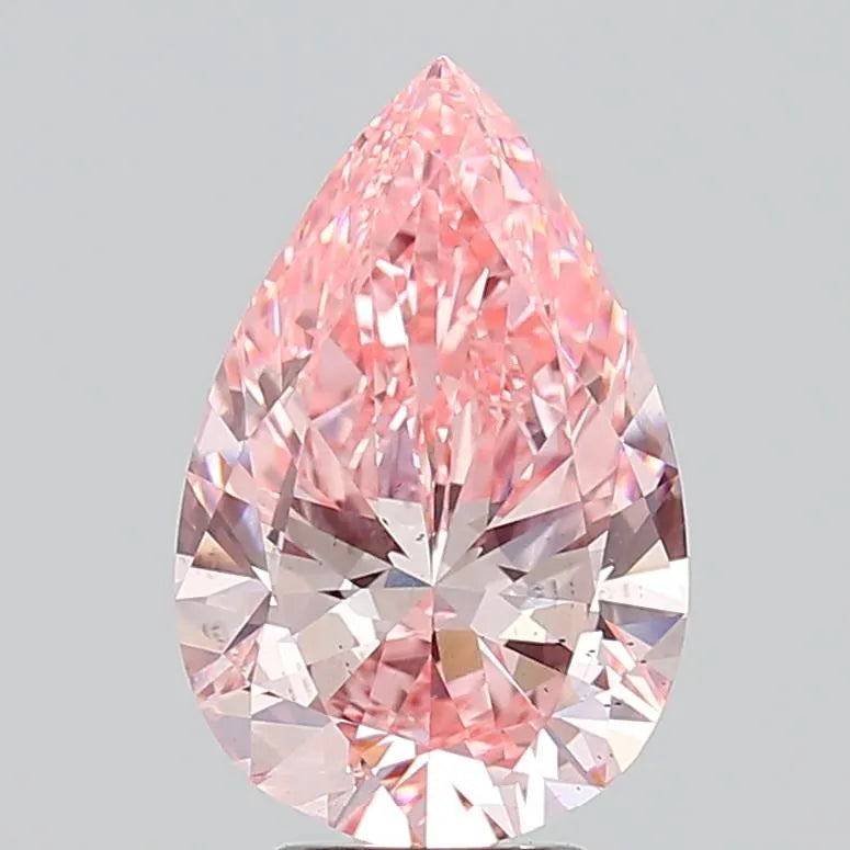 4.00ct Pear Lab Grown Diamond (Colour Fancy Vivid Pink, Clarity SI1, IGI Certified)