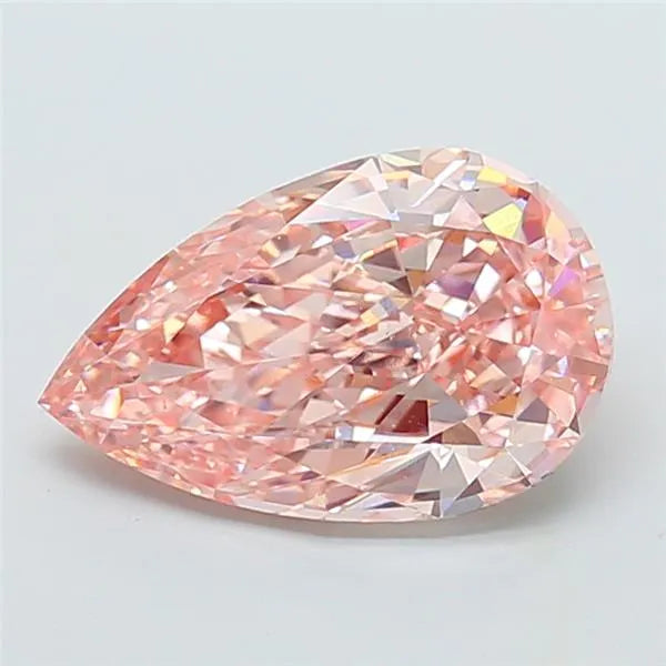 4.00ct Pear Lab Grown Diamond (Colour Fancy Vivid Pink, Clarity VS1, IGI Certified)