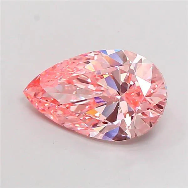 4.00ct Pear Lab Grown Diamond (Colour Fancy Vivid Pink, Clarity VS1, IGI Certified)