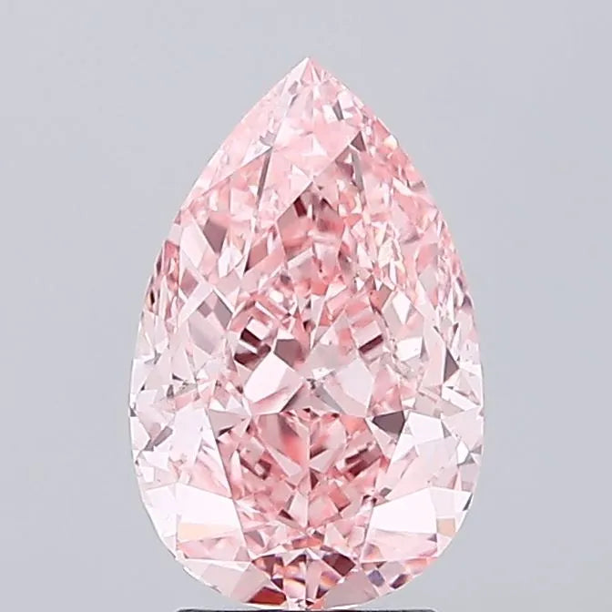 4.00ct Pear Lab Grown Diamond (Colour Fancy Vivid Pink, Clarity VS1, IGI Certified)