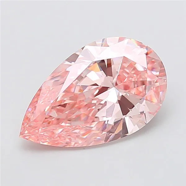 4.00ct Pear Lab Grown Diamond (Colour Fancy Vivid Pink, Clarity VS1, IGI Certified)