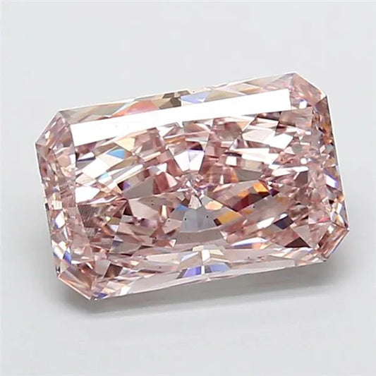 4.00ct Radiant Lab Grown Diamond (Colour Fancy Light Pink Brown, Clarity SI1, IGI Certified)