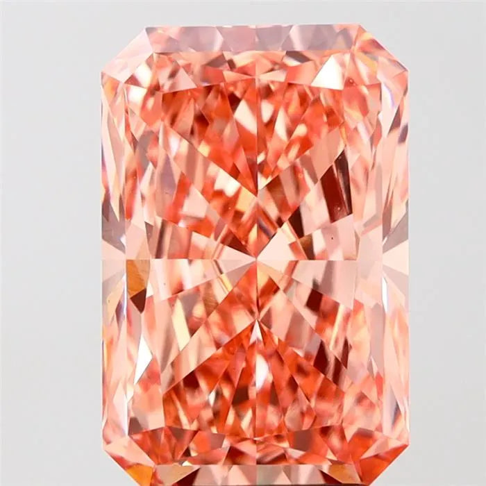 4.00ct Radiant Lab Grown Diamond (Colour Fancy Vivid Orange Pink, Clarity VS1, IGI Certified)