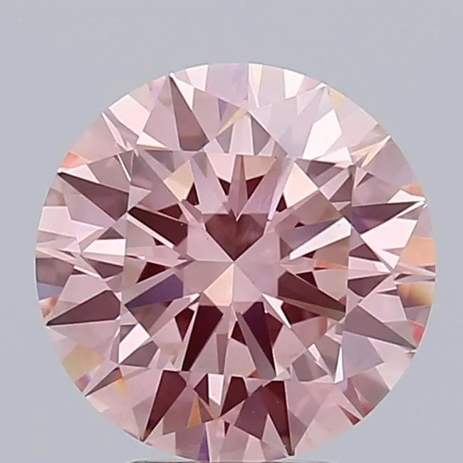 4.00ct Round Lab Grown Diamond (Colour Fancy Vivid Pink, Clarity VS1, Cut EX, IGI Certified)