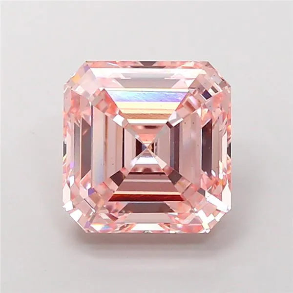 4.01ct Asscher Lab Grown Diamond (Colour Fancy Intense Pink, Clarity VS1, IGI Certified)