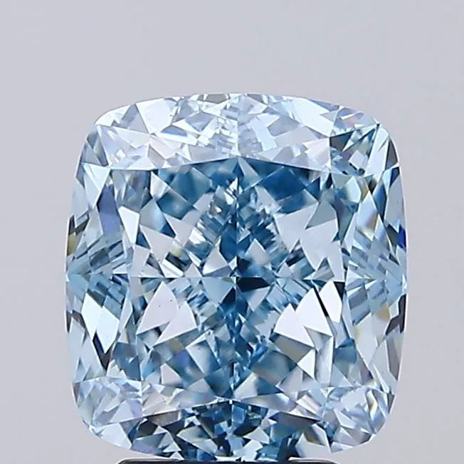 4.01ct Cushion modified Lab Grown Diamond (Colour Fancy Vivid Blue, Clarity VS1, IGI Certified)
