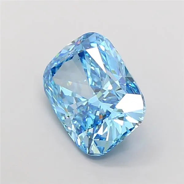 4.01ct Cushion modified Lab Grown Diamond (Colour Fancy Vivid Blue, Clarity VS2, IGI Certified)