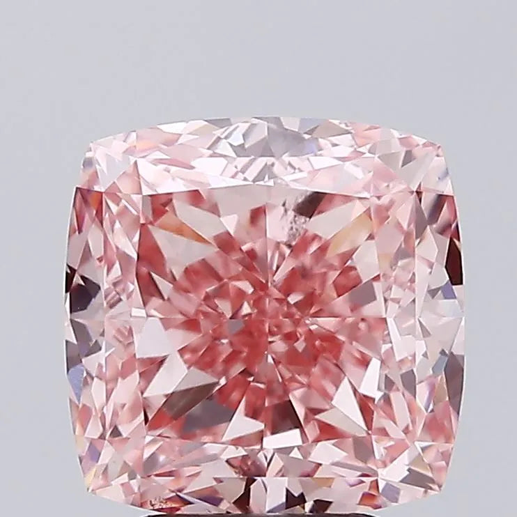 4.01ct Cushion modified Lab Grown Diamond (Colour Fancy Vivid Pink, Clarity VS1, IGI Certified)