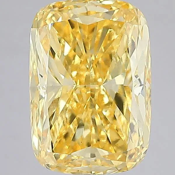 4.01ct Cushion modified Lab Grown Diamond (Colour Fancy Vivid Yellow, Clarity VS1, IGI Certified)