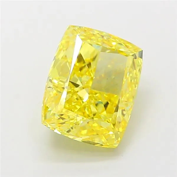 4.01ct Cushion modified Lab Grown Diamond (Colour Fancy Vivid Yellow, Clarity VS2, IGI Certified)
